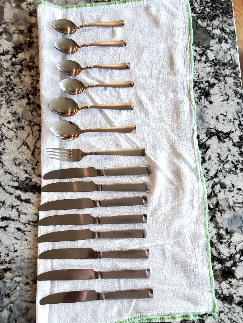 Wallace Napoli Frost Stainless Steel 18/10 Flatware 15 Pc. Vintage Discontinued
